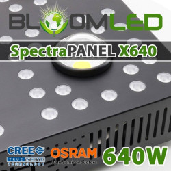 Lámpara LED hortícola de 640 W - Osram & Cree CXB3590 - Potenciador de floración - SpectraPANEL X640