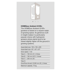 Homebox Ambient AQ 100+ Grow Tent 100x100x220 | BloomLED