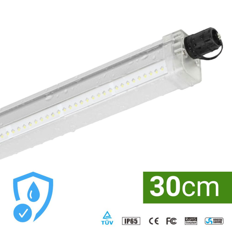 SpectraLINE V2 LED-Pflanzenleiste 30 cm IP65 von BloomLED über einer Anzuchtschale