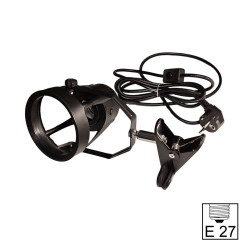 Pince avec douille et câble 3m pour ampoule horticole E27 - FloraCLIP