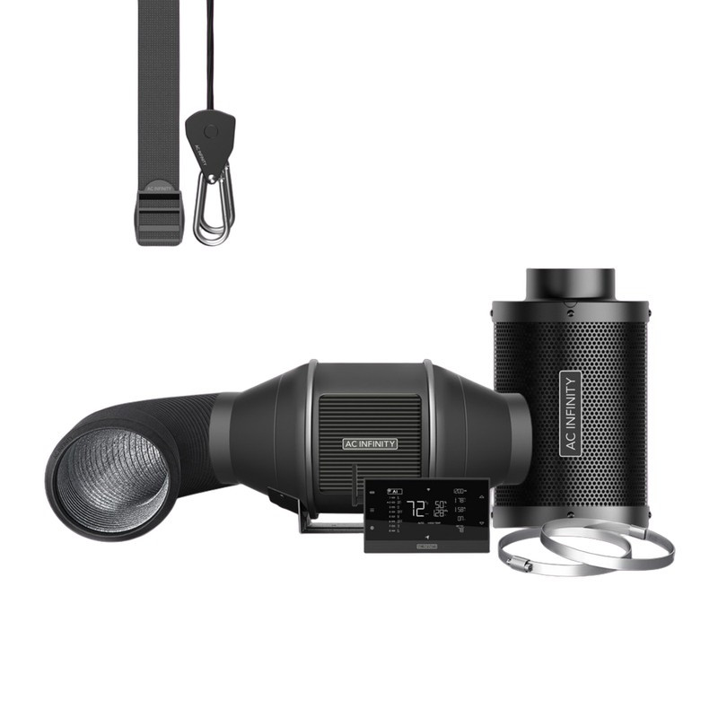 PRO 100 mm Filtration Kit - Air Extractor with Intelligent Controller & Charcoal Filter - AC-FKT4 - AC Infinity