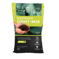 Terreau Light-Mix 50 L sans tourbe Mycoterra - Booster de croissance et floraison