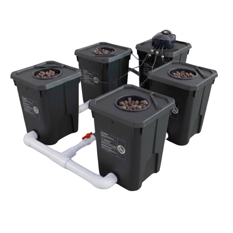 RDWC-Hydrokultursystem 4 Behälter 27L – Leistung und Einfachheit für Indoor-Anbau