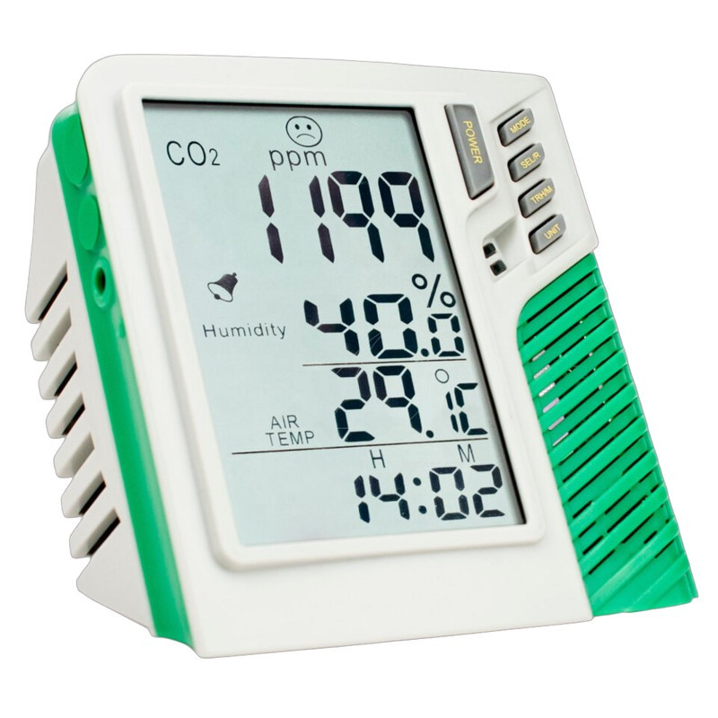Detector de CO2 con tarjeta SD - Medición precisa de CO2, Temperatura y Humedad