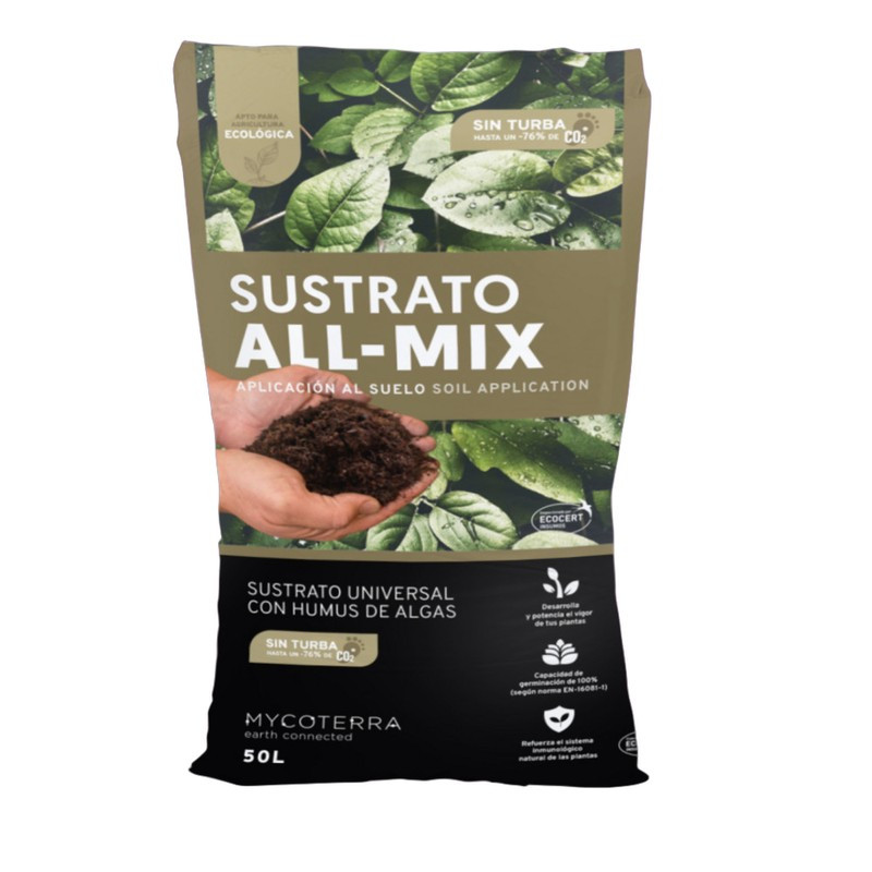 Peat-Free All-Mix Substrate 50 L - Mycoterra - Optimal Growth and Flowering for Green Plants