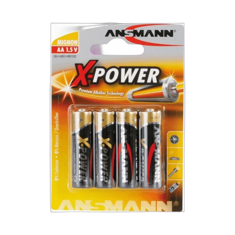 4 Pilas AA (LR6) - X-POWER - ANSMANN
