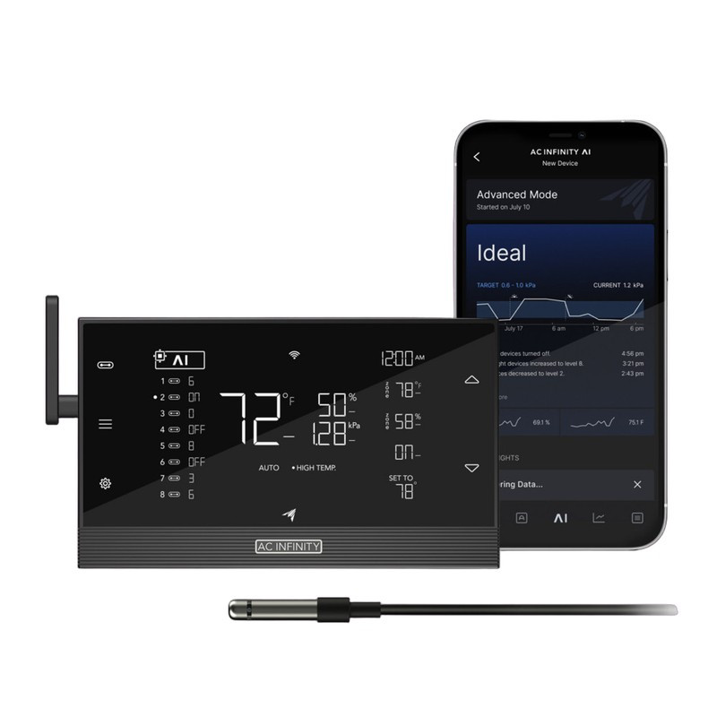 CONTROLLER AI+ AC INFINITY - AI Management Console - 2-Zone VPD, Temperature and Humidity, Bluetooth + WiFi - AC-CTR89Q