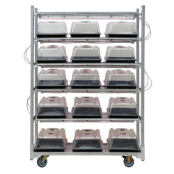 Complete propagation cart - LED for seedlings and clones - VDL - professional galvanized zinc system