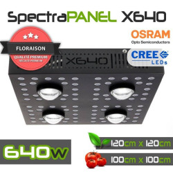 SpectraPANEL X640  - Lampe horticole LED pour 120x120 - Croissance et floraison - CREE OSRAM 640W