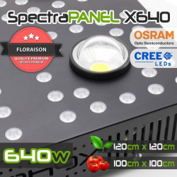 SpectraPANEL X640  - Lampe horticole LED pour 120x120 - Croissance et floraison - CREE OSRAM 640W
