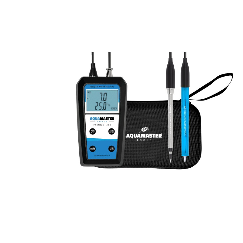 H600 Pro Substrat Aqua Master Tools — testeur pH, EC, TDS, PPM et température pour substrat