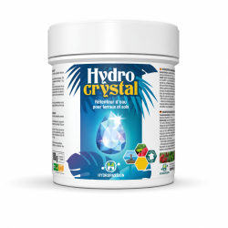 HydroPassion Hydrocrystal 100 g, bote blanco sobre fondo blanco