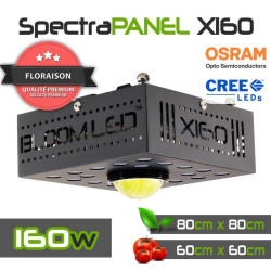 Pack corte y cultivo completo lámpara horticultura led 160W + leds LED horticultura 60cm 14W x2