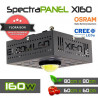 Pack corte y cultivo completo lámpara horticultura led 160W + leds LED horticultura 60cm 14W x2