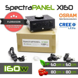 Pack corte y cultivo completo lámpara horticultura led 160W + leds LED horticultura 60cm 14W x2