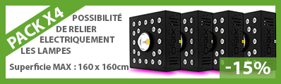 lampe horticole led spectrapanel x135 pack x4 culture interieur plantes vertes floraison croissance