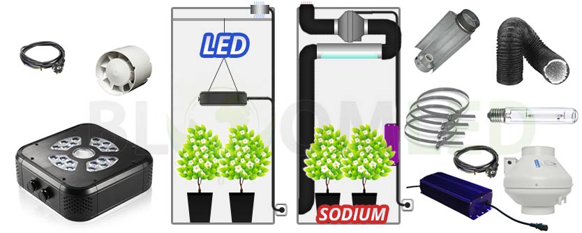 Comparative horticultural LED lighting sodium lamp